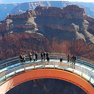 People on Skywalk at Grand Canyon West Rim