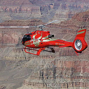 Sightseeing helicopter over Grand Canyon West Rim